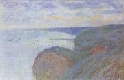 Claude Monet On the Cliff near Dieppe,Overcast Skies USA oil painting reproduction